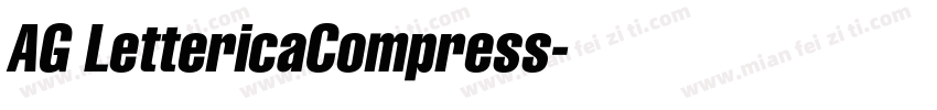 AG LettericaCompress字体转换